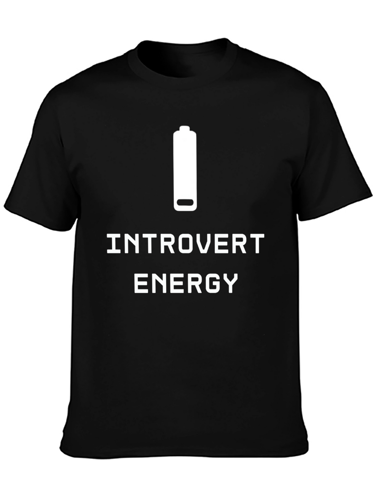 Introvert Energy T-Shirt -  Comfortable Black Tee
