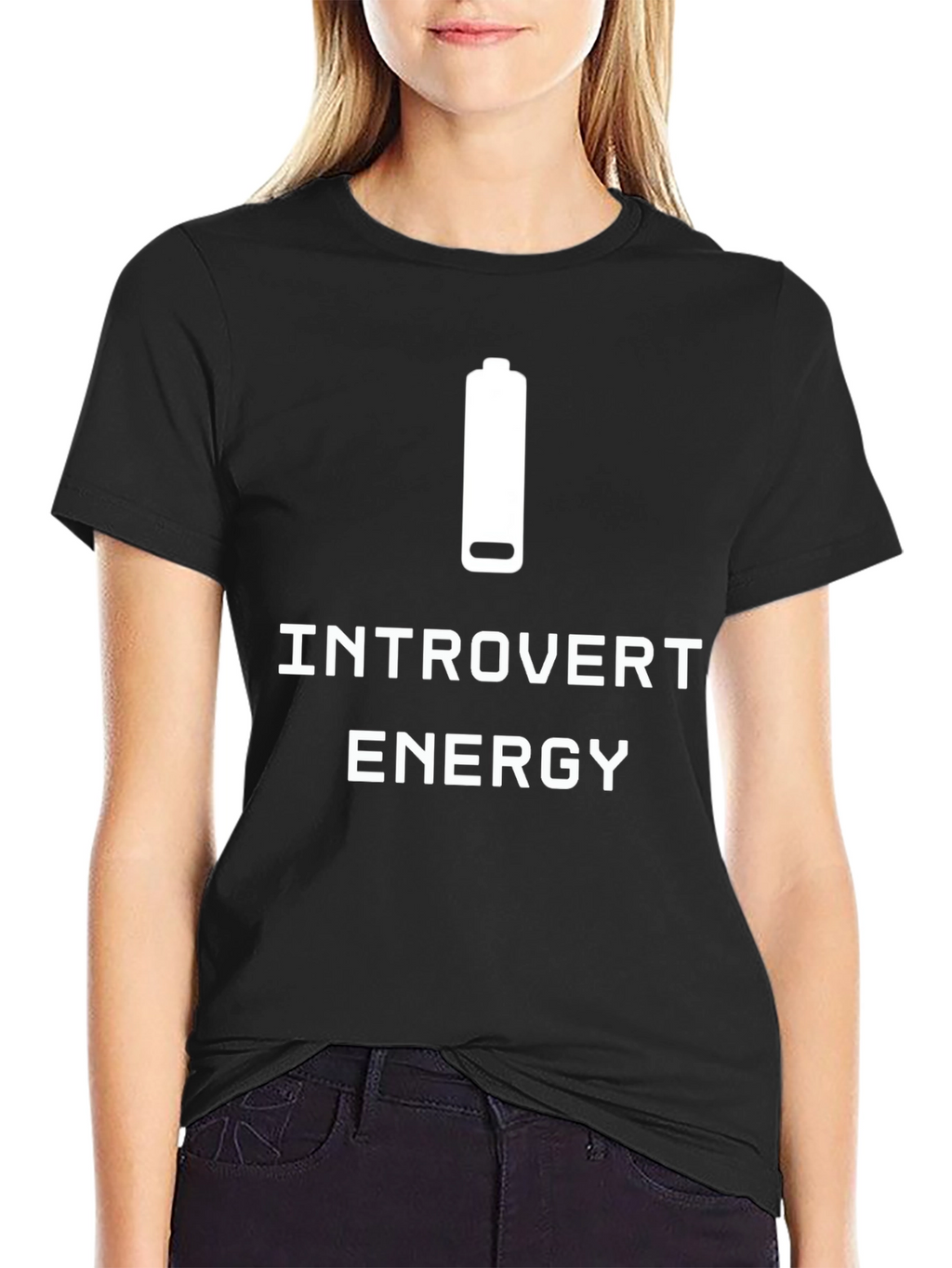 Introvert Energy T-Shirt -  Comfortable Black Tee