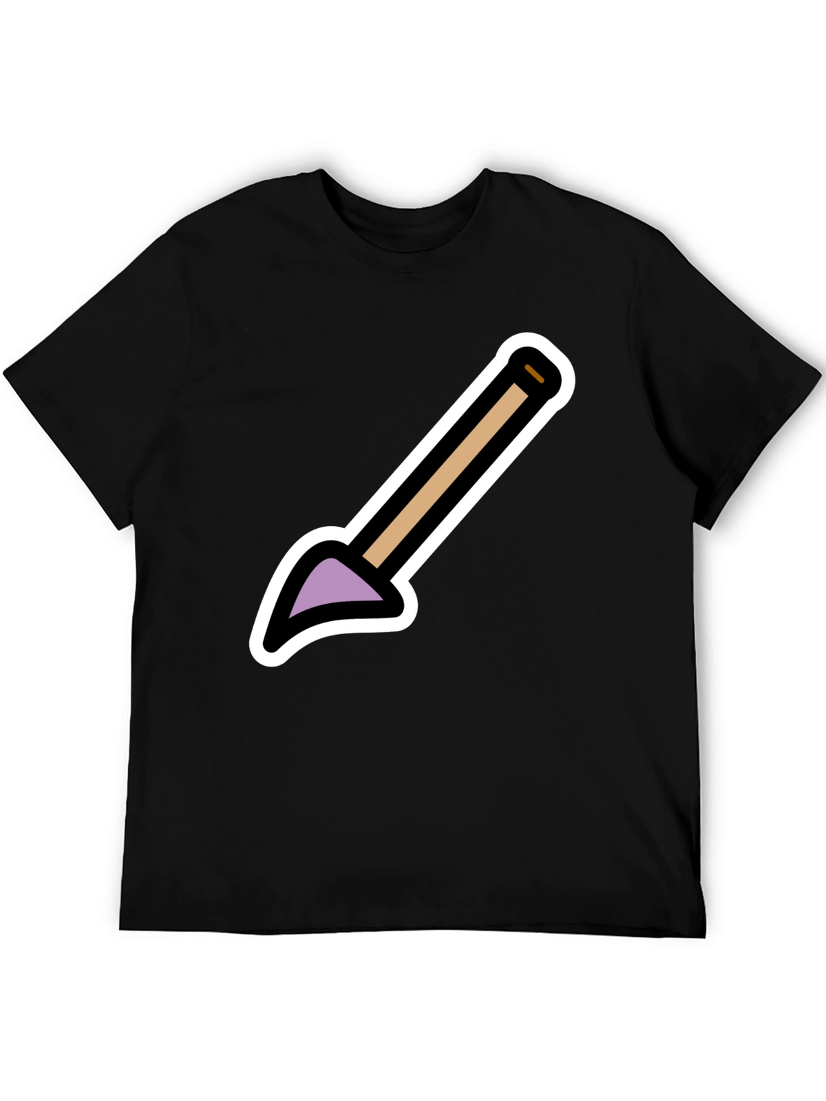 Cartoon Shovel Graphic Tee - Black Unisex Shirt