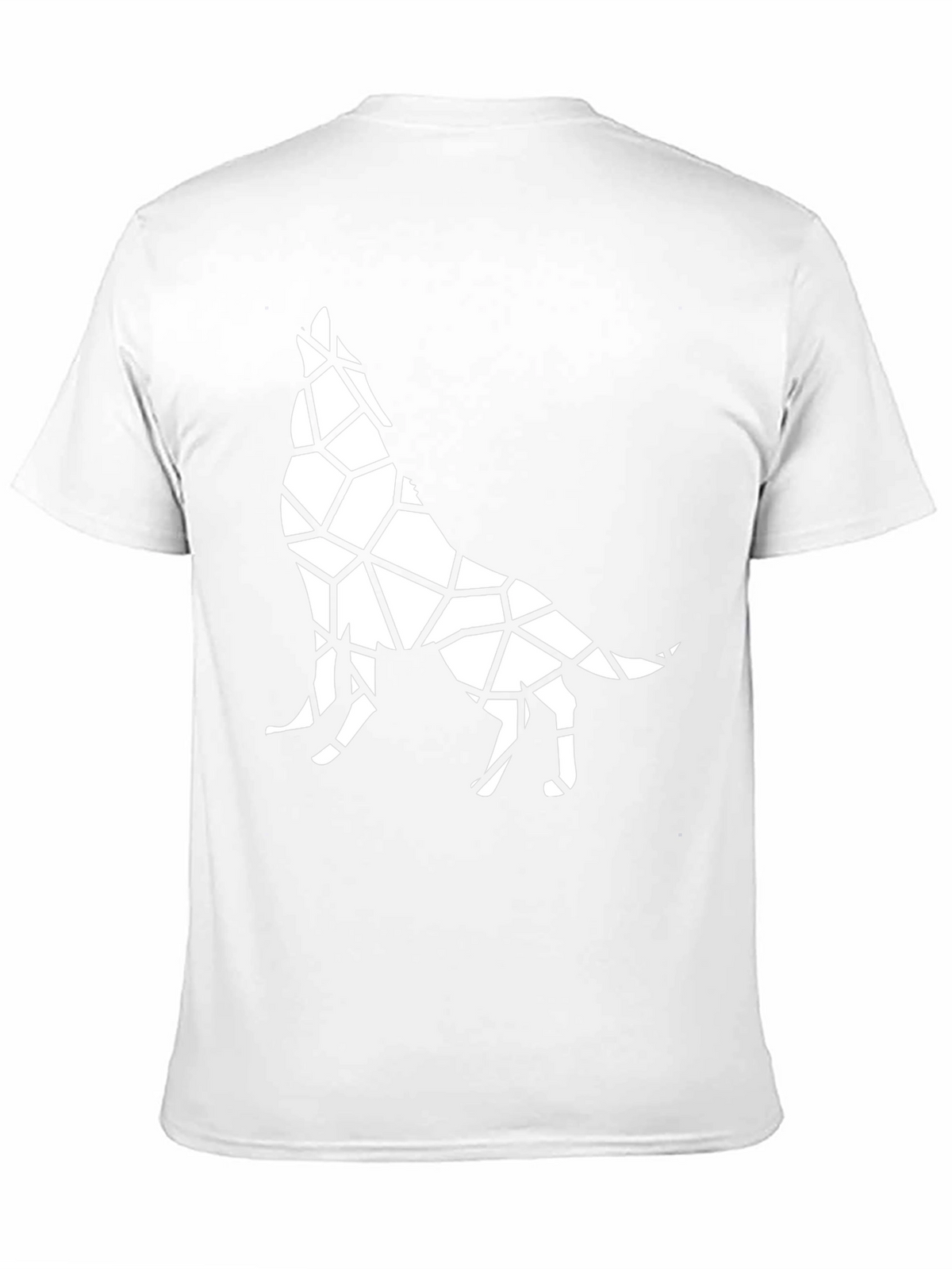 Geometric Wolf Graphic Tee - Stylish Black T-Shirt