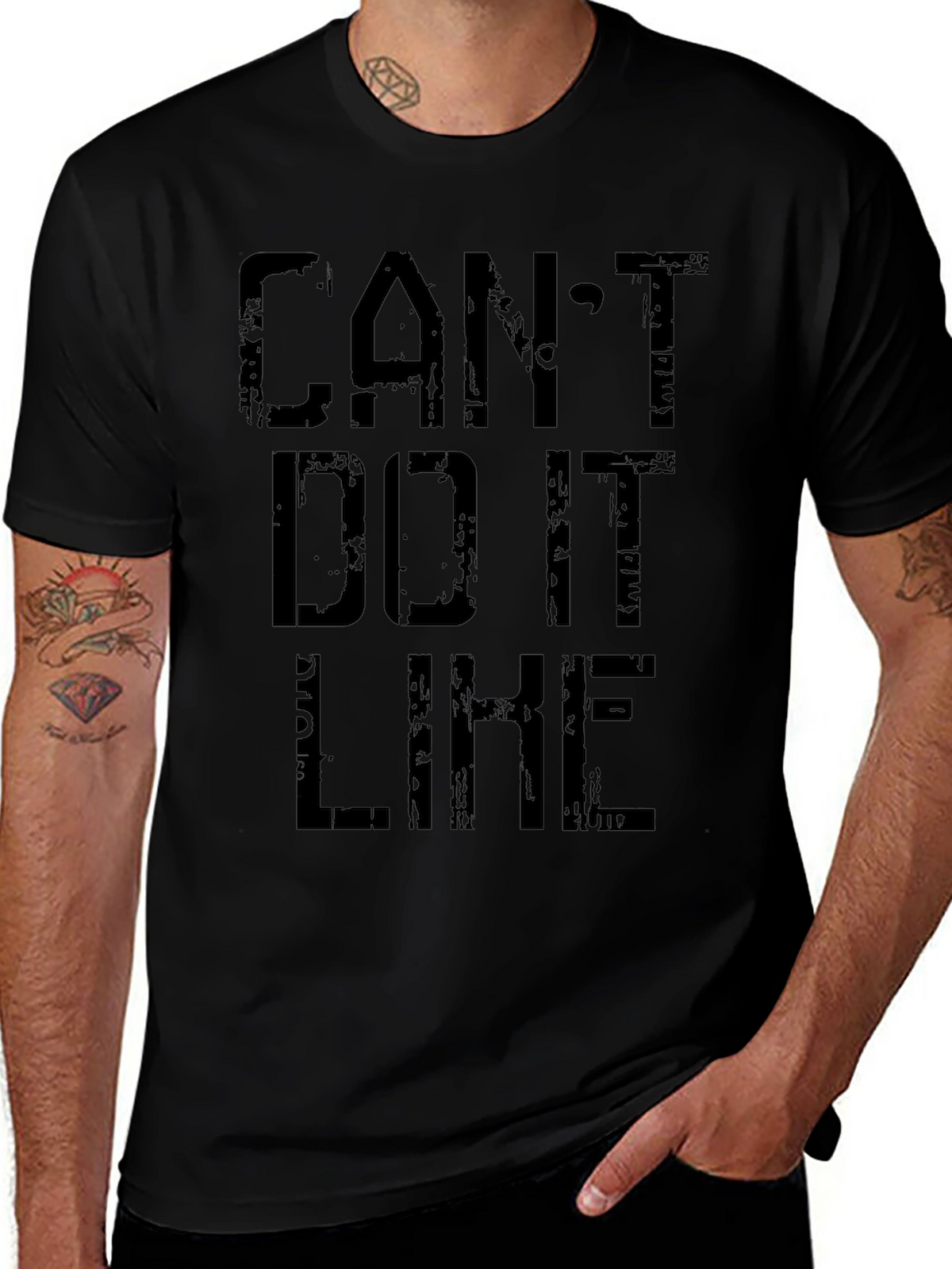 Cant Do It Like That Black Graphic Tee