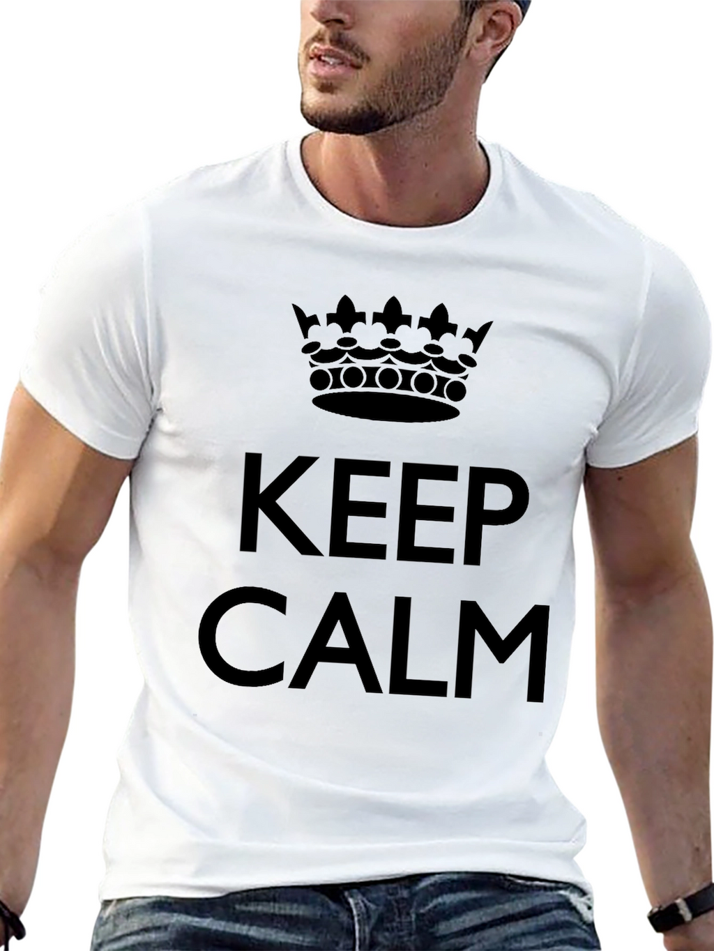 Keep Calm Graphic Tee - Classic Black