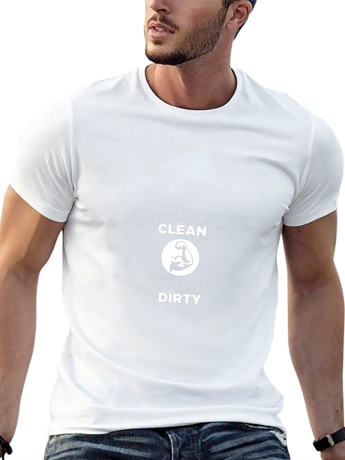 Eat Clean Train Dirty Black T-Shirt