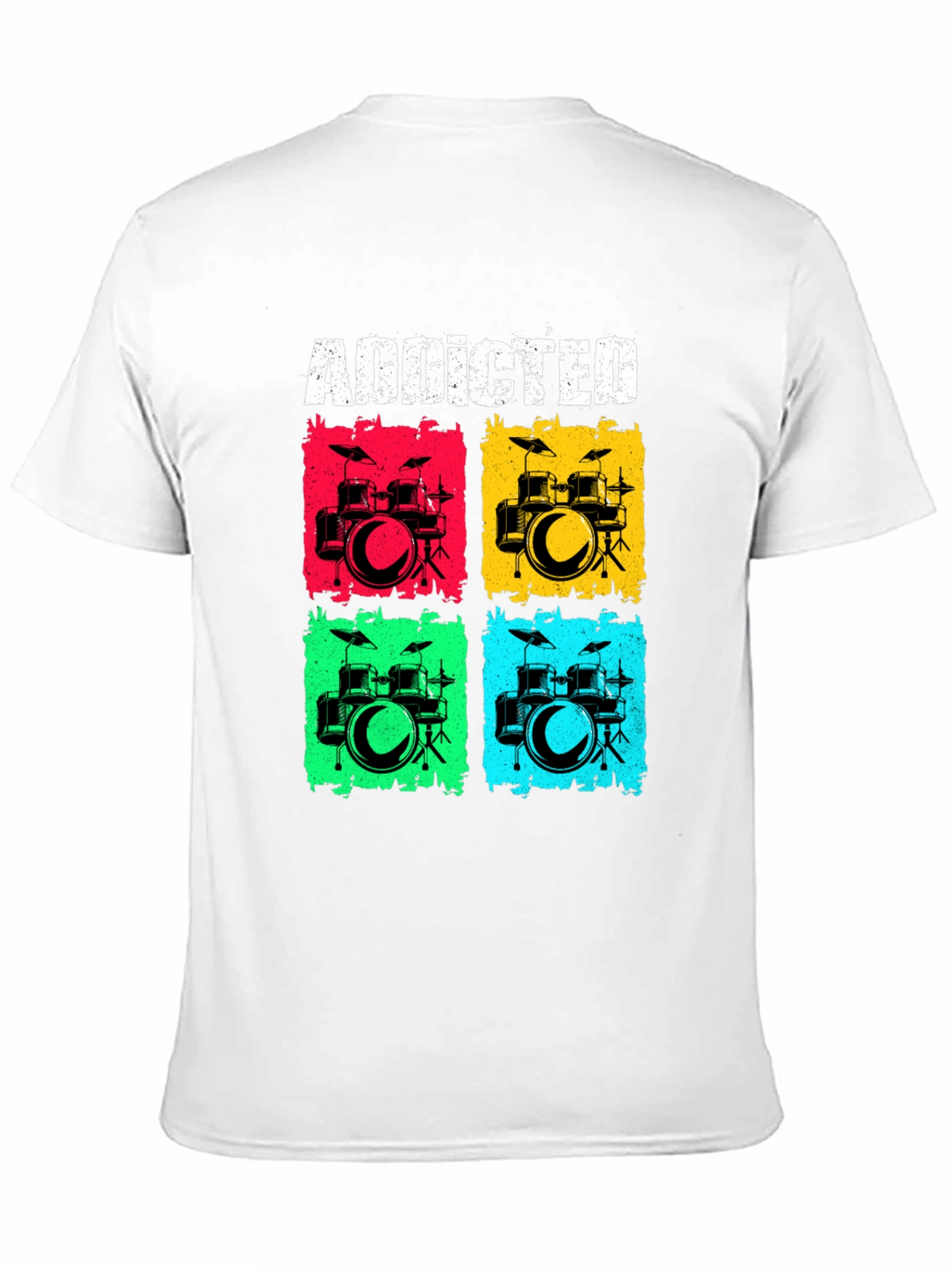 Addicted Drums Graphic Tee - Black Cotton T-Shirt