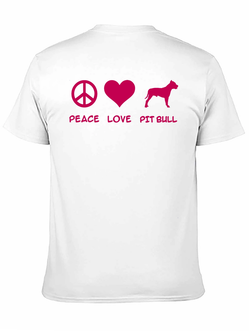 Peace Love Pit Bull Black T-Shirt