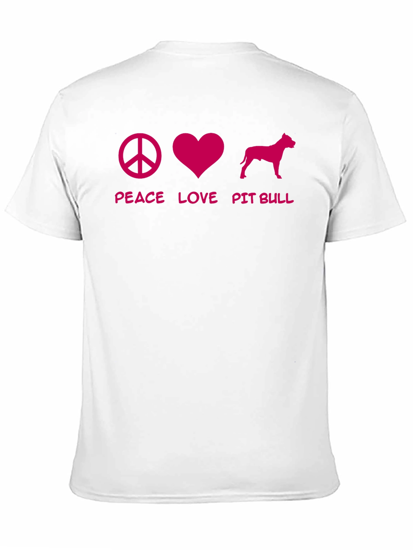 Peace Love Pit Bull Black T-Shirt
