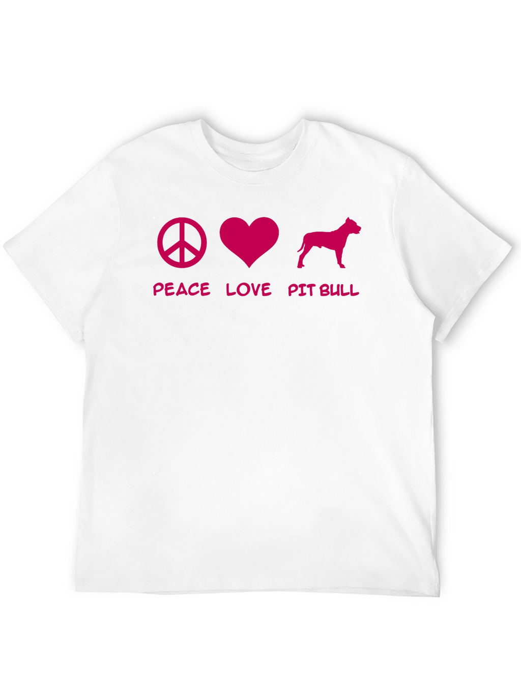 Peace Love Pit Bull Black T-Shirt