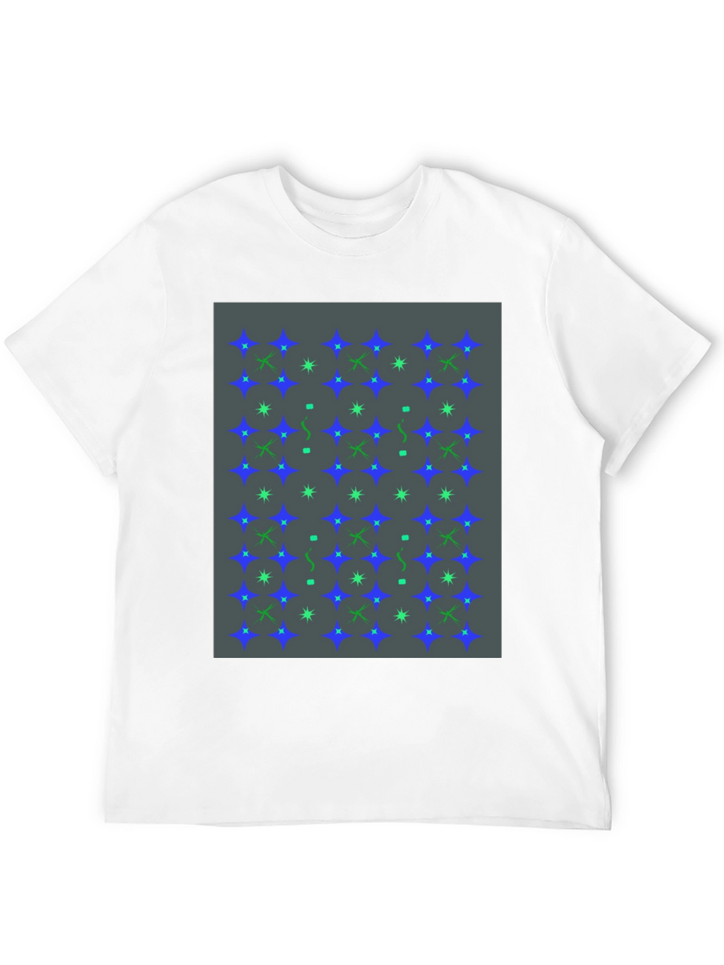 Star Pattern Black T-Shirt