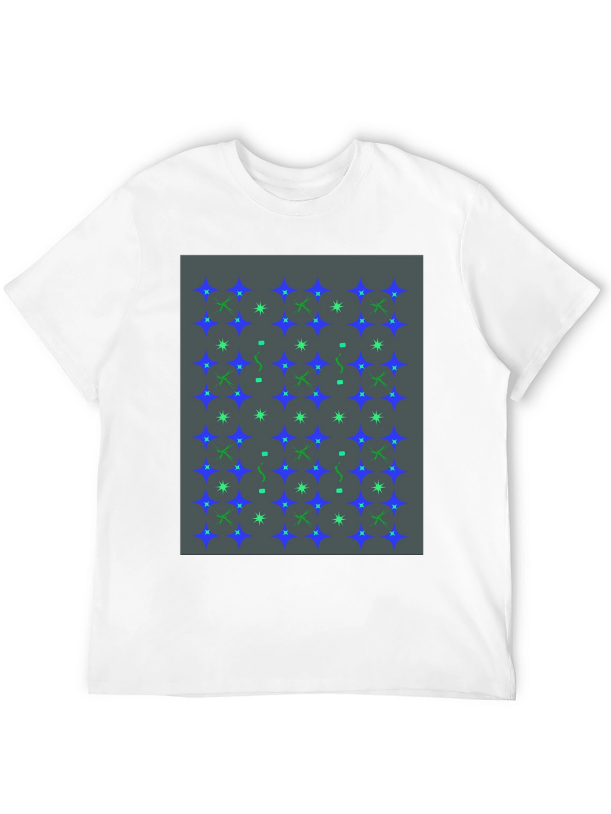Star Pattern Black T-Shirt