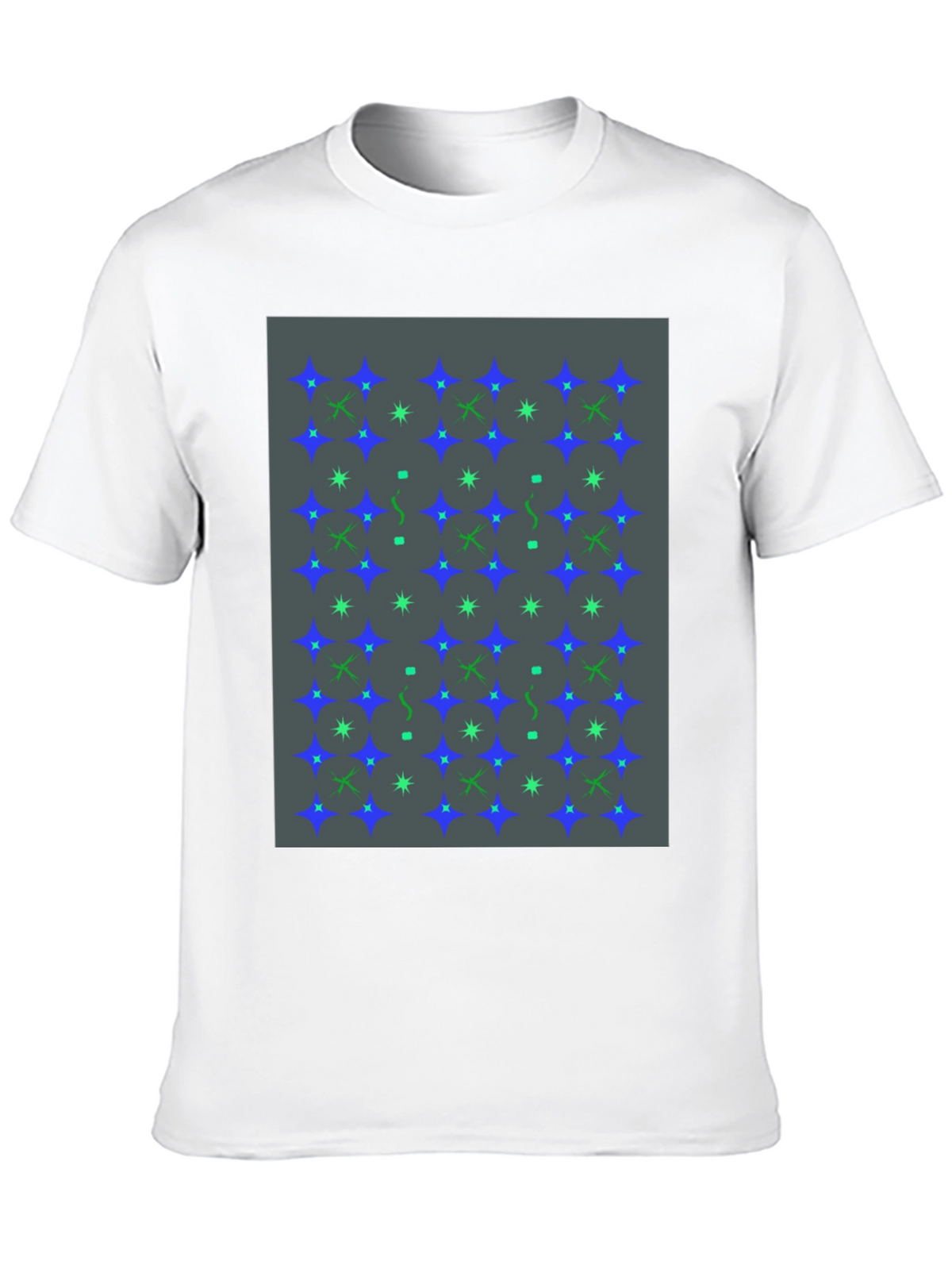 Star Pattern Black T-Shirt