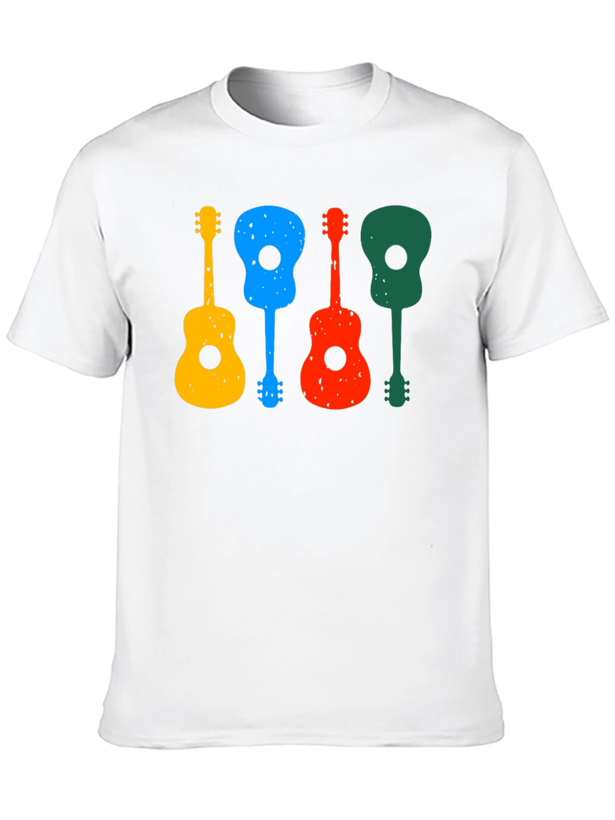 Colorful Guitars Black T-Shirt