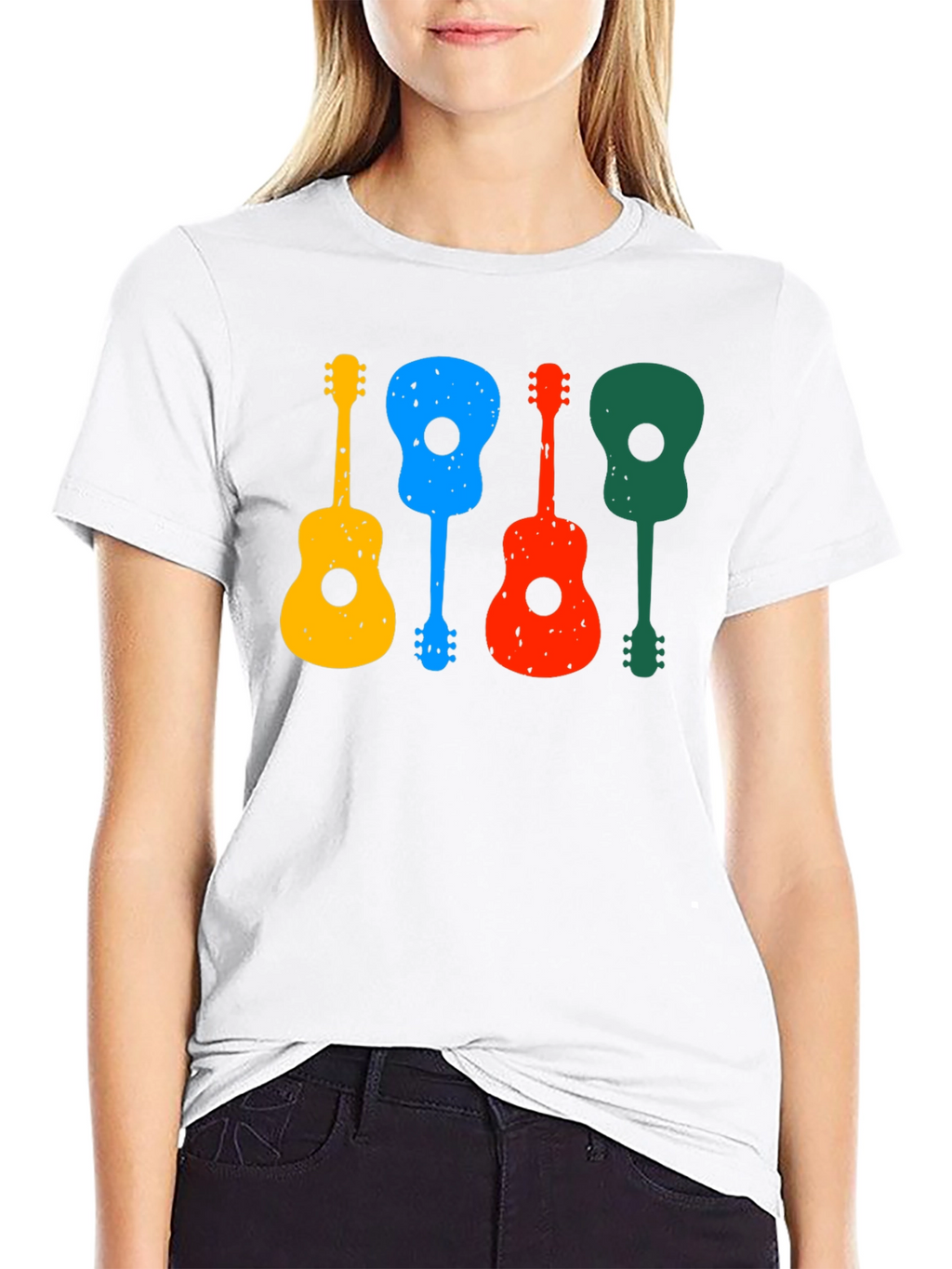 Colorful Guitars Black T-Shirt