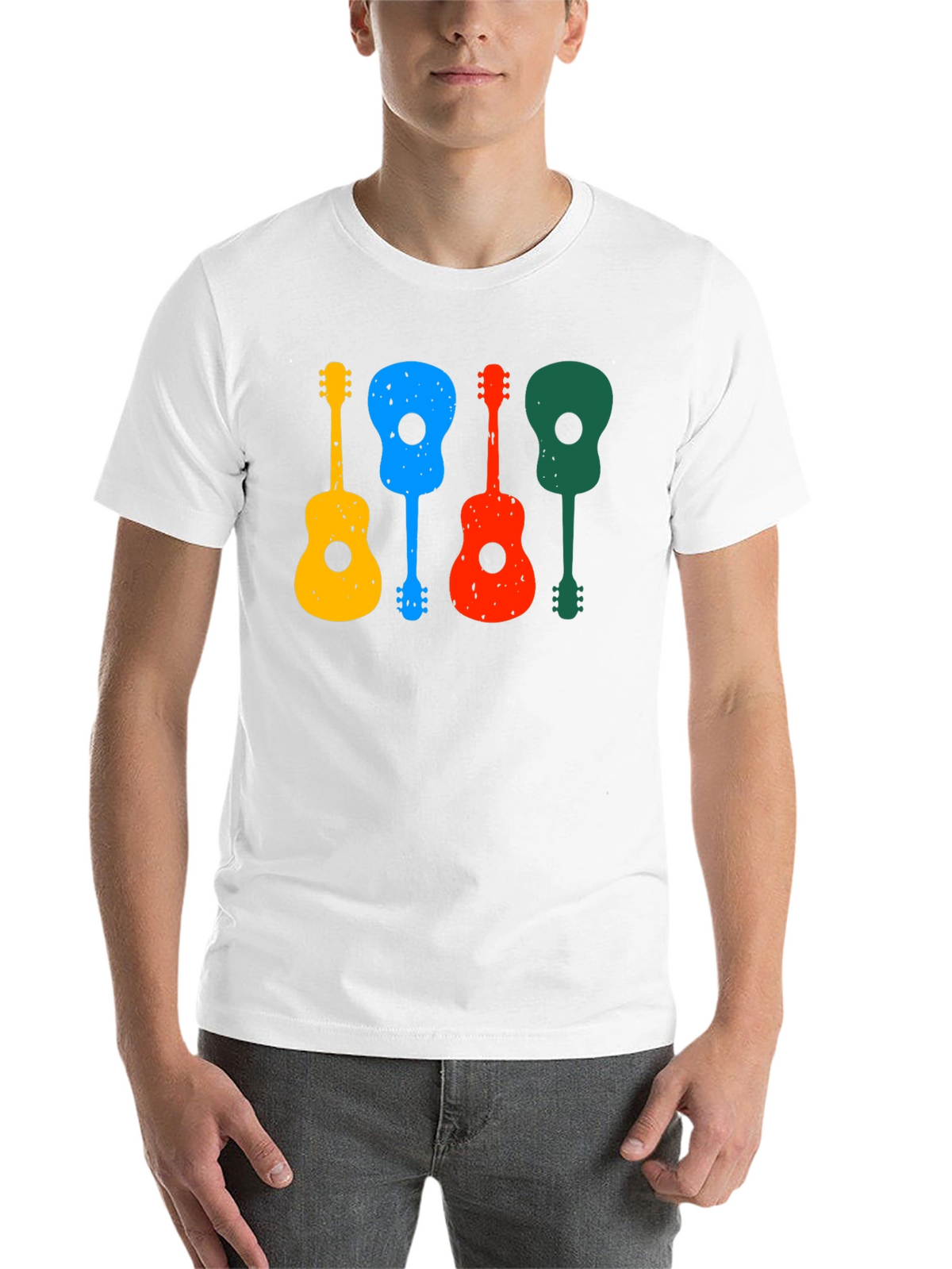 Colorful Guitars Black T-Shirt