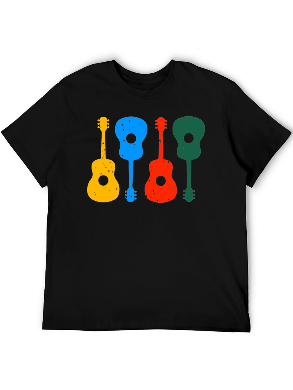 Colorful Guitars Black T-Shirt