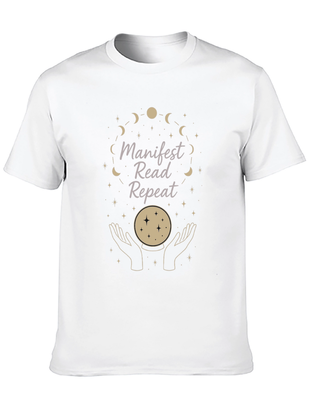 Manifest Read Repeat Graphic Tee - Stylish Spiritual Shirt