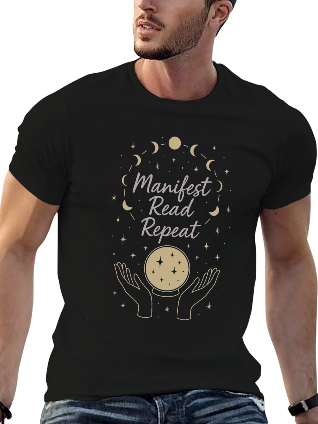 Manifest Read Repeat Graphic Tee - Stylish Spiritual Shirt