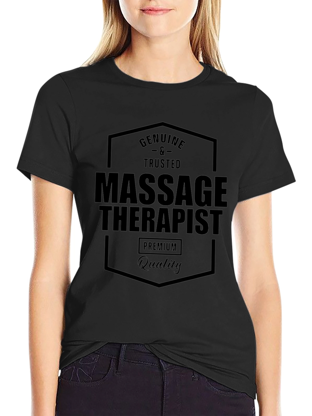Massage Therapist Premium Quality Black T-Shirt