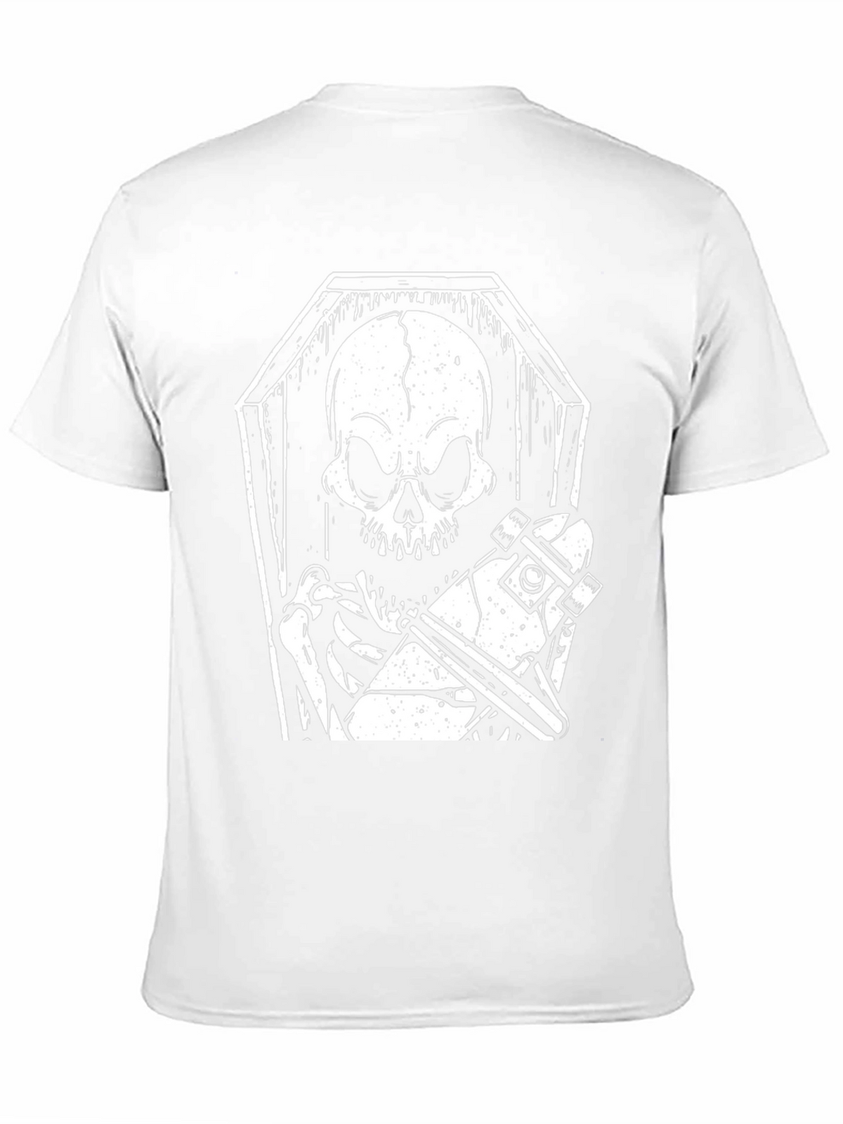 Skeleton Skateboard Coffin Graphic Tee
