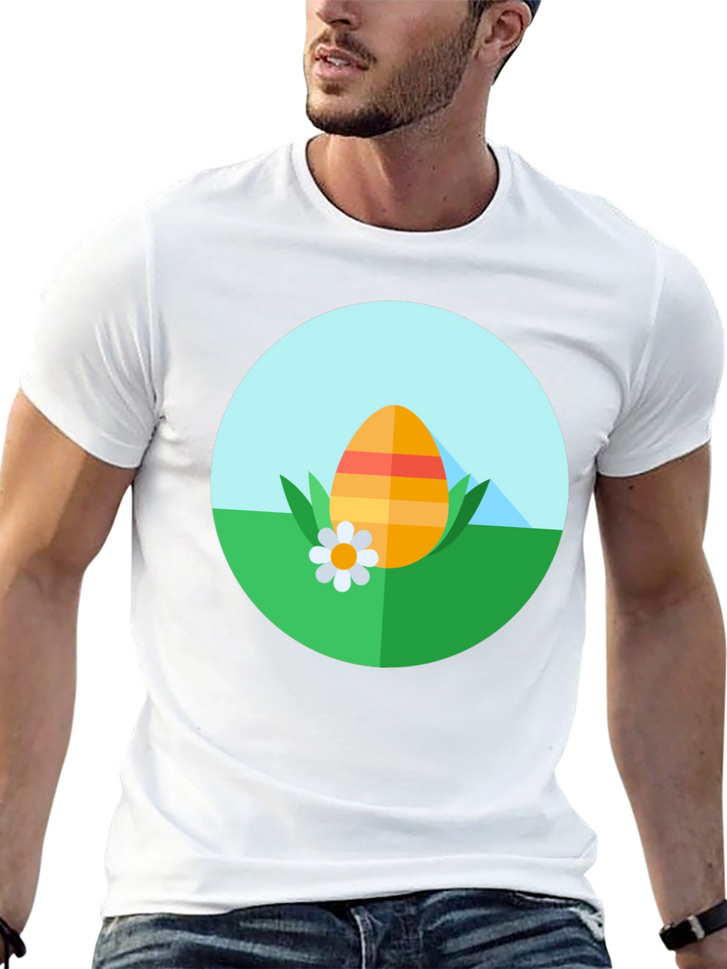 Easter Egg Graphic Tee - Black