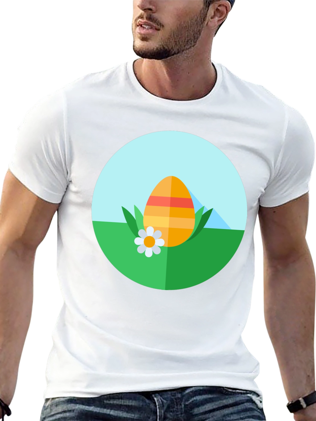 Easter Egg Graphic Tee - Black