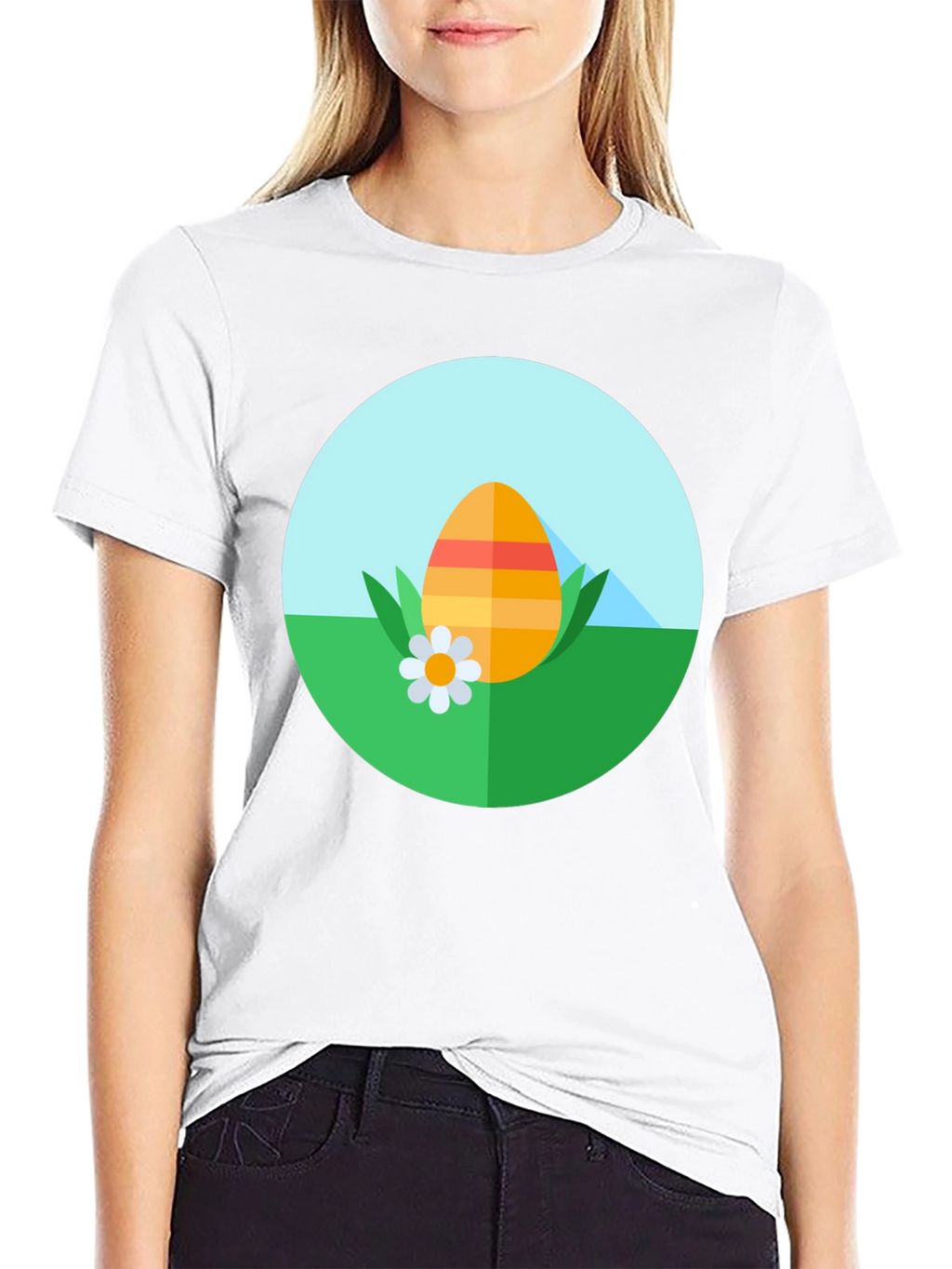 Easter Egg Graphic Tee - Black