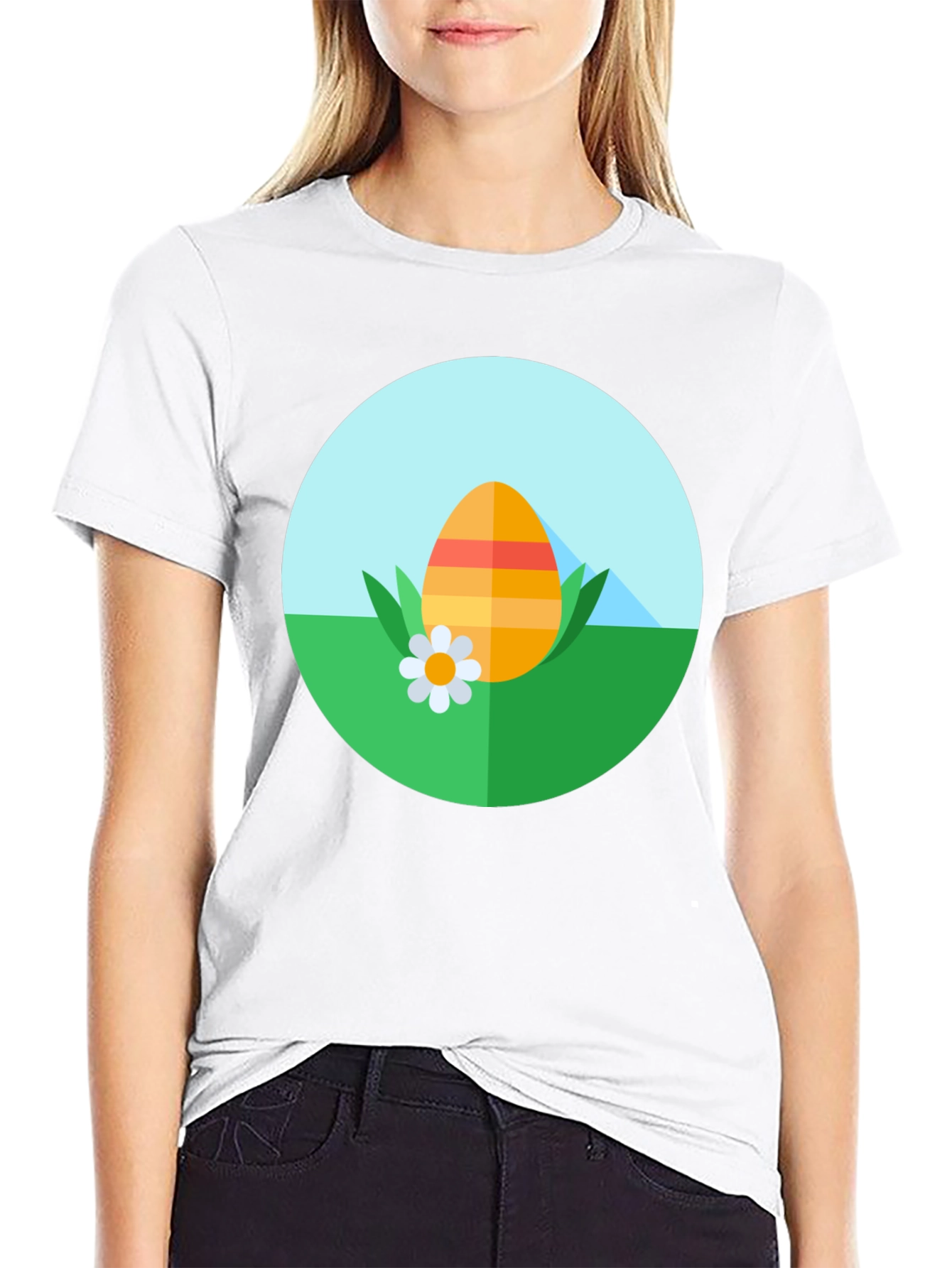 Easter Egg Graphic Tee - Black