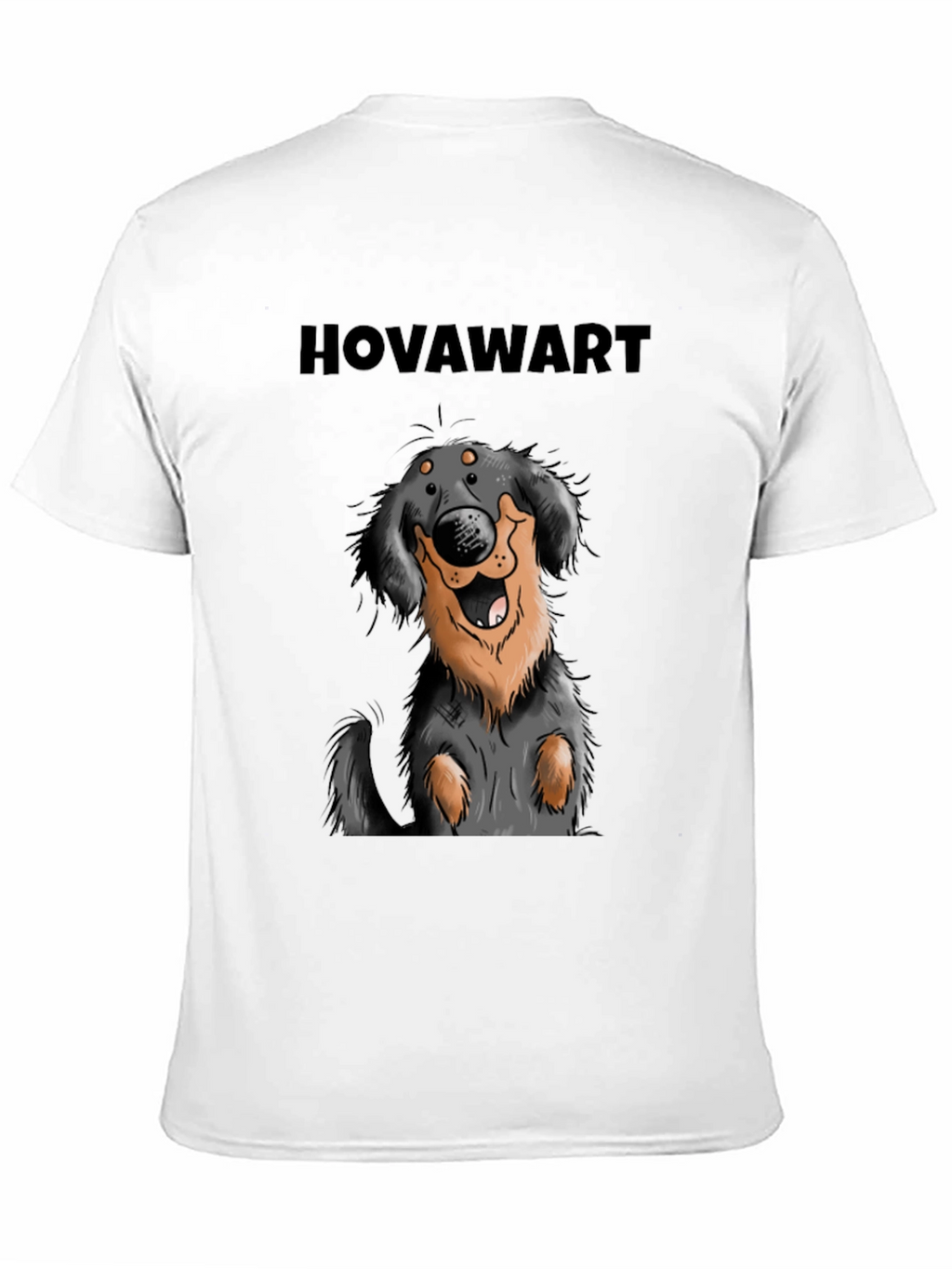 Hovawart Dog Graphic Tee - Black Cotton T-Shirt