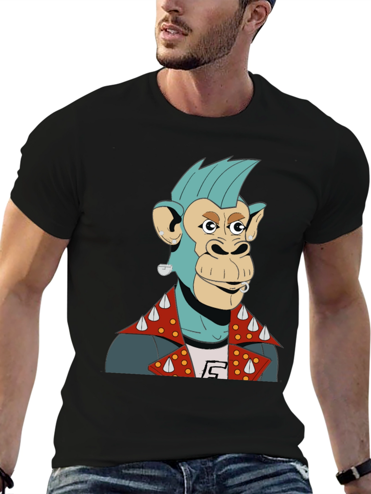 Punk Ape Graphic T-Shirt - Edgy Style