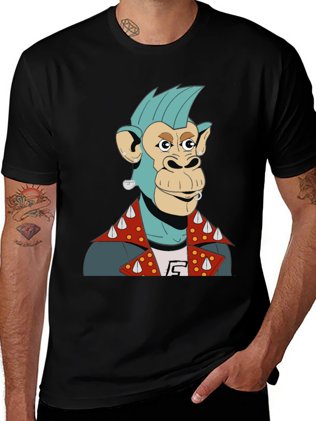 Punk Ape Graphic T-Shirt - Edgy Style