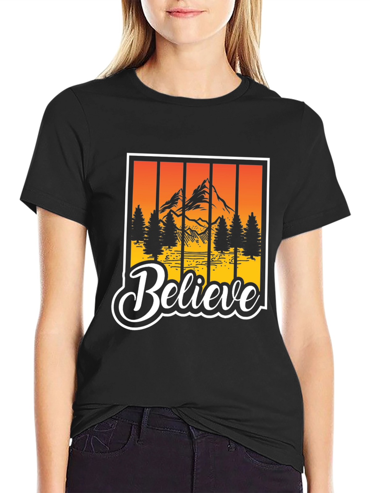 Believe Graphic Tee - Black