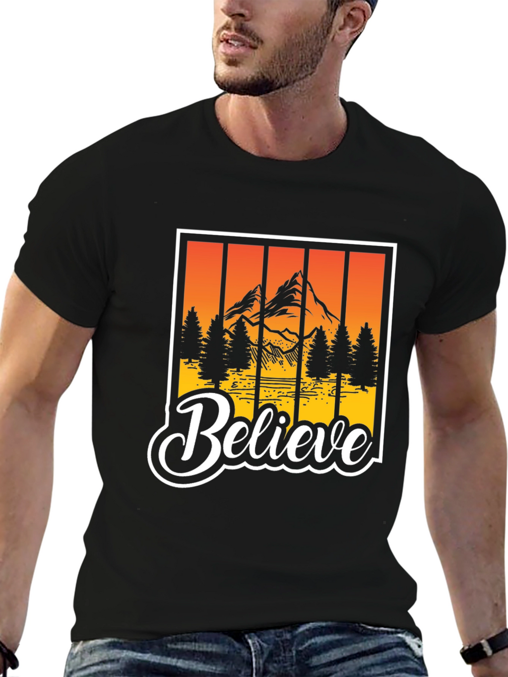 Believe Graphic Tee - Black