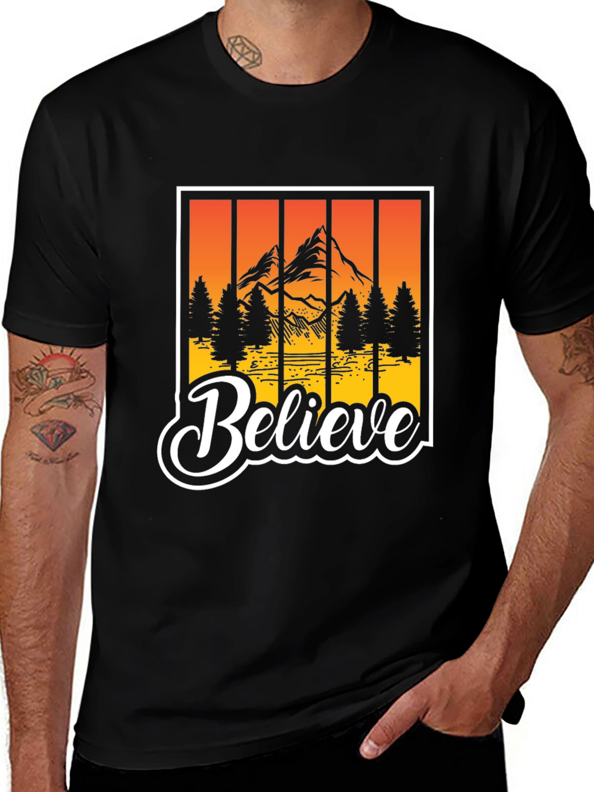 Believe Graphic Tee - Black