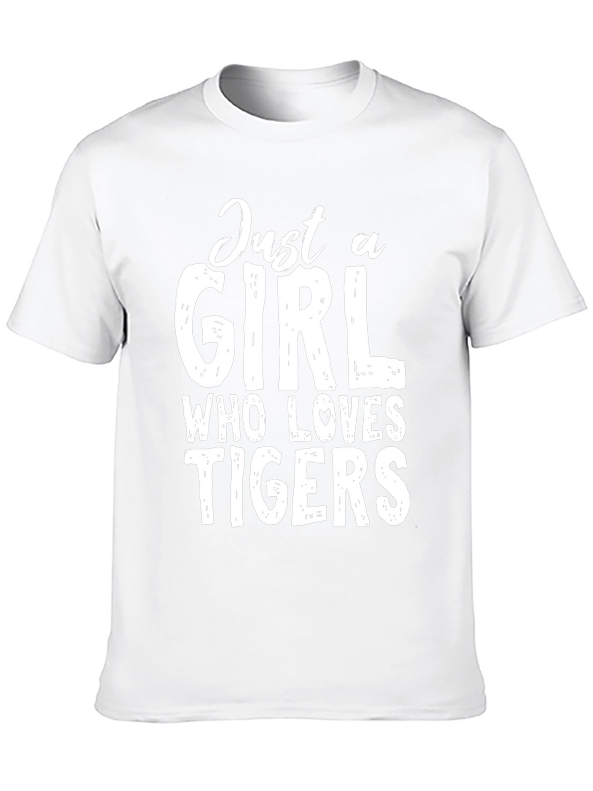 Just A Girl Who Loves Tigers T-Shirt - Black