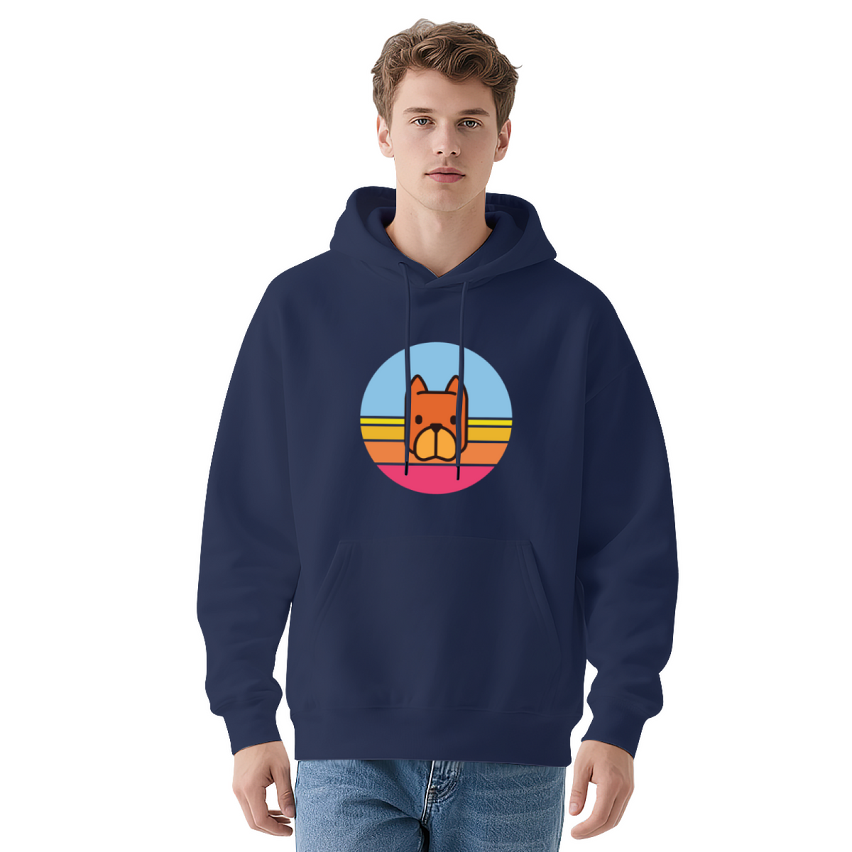 Cool Bulldog Graphic Hoodie