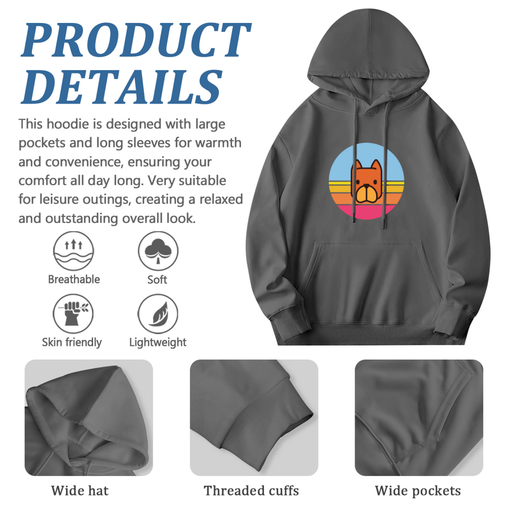 Cool Bulldog Graphic Hoodie