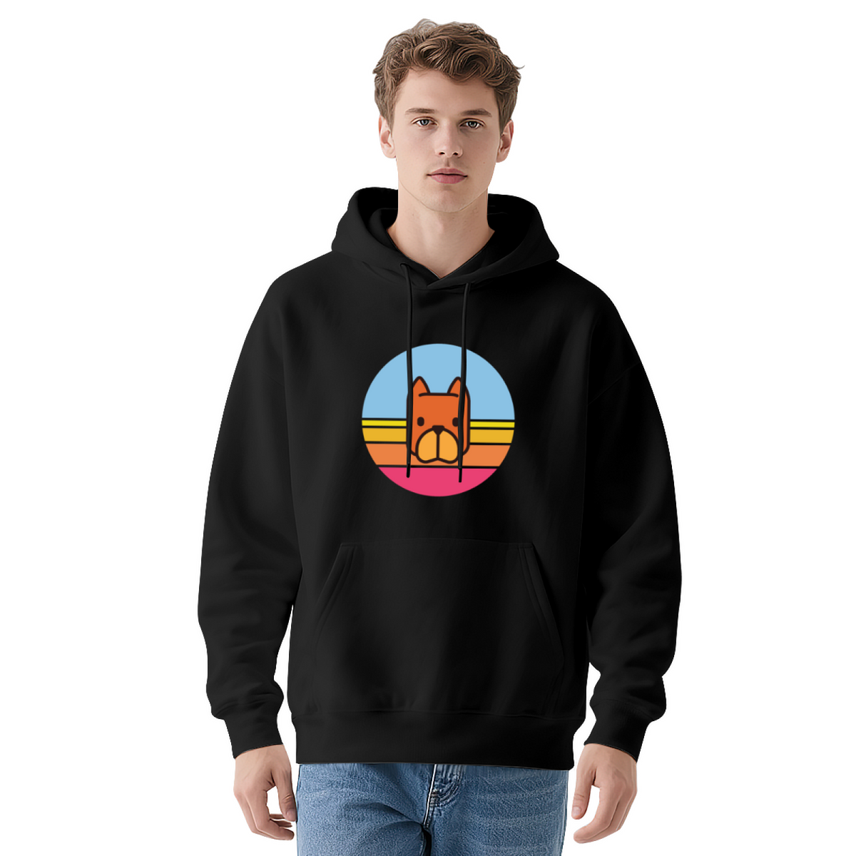 Cool Bulldog Graphic Hoodie