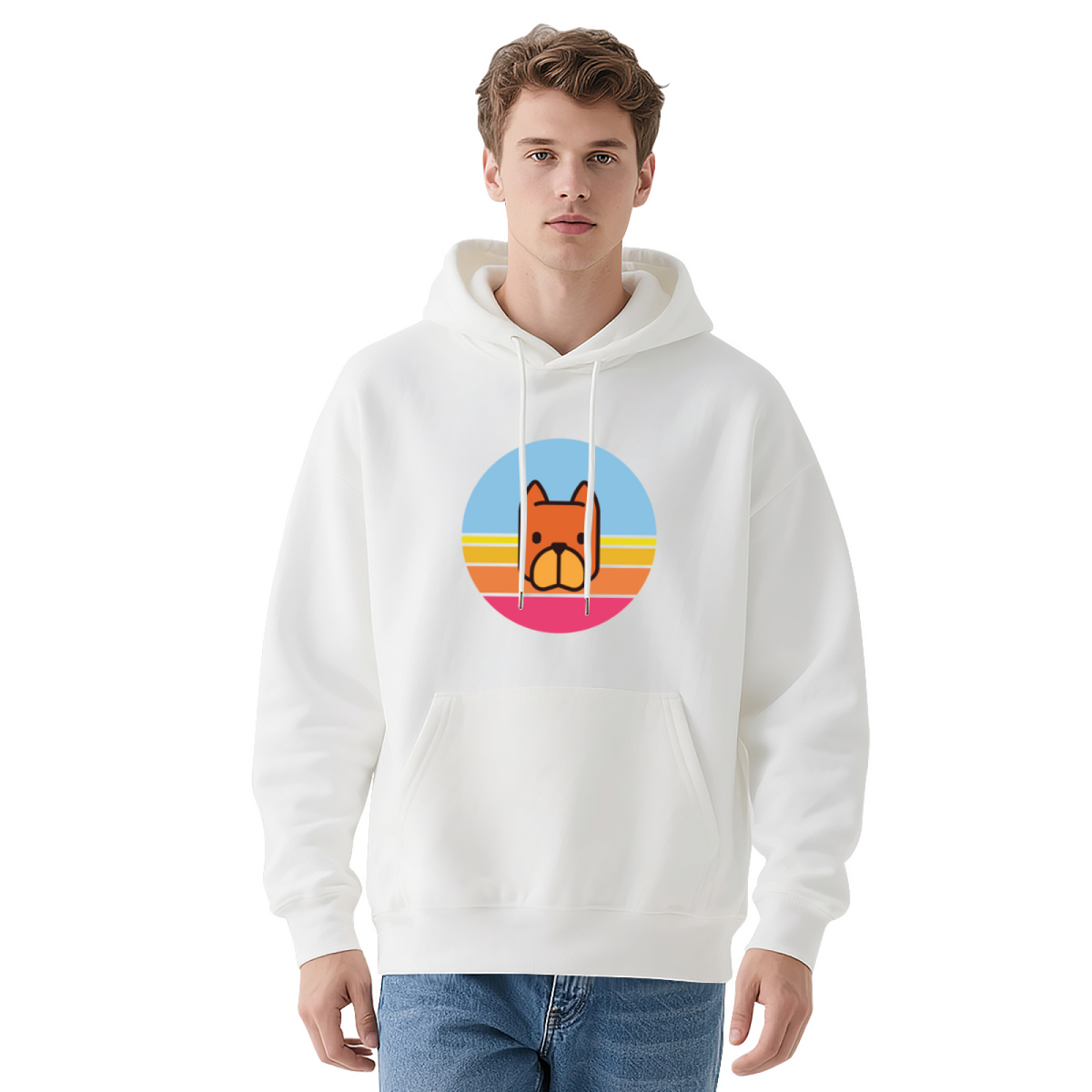 Cool Bulldog Graphic Hoodie