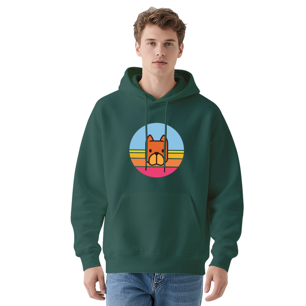 Cool Bulldog Graphic Hoodie
