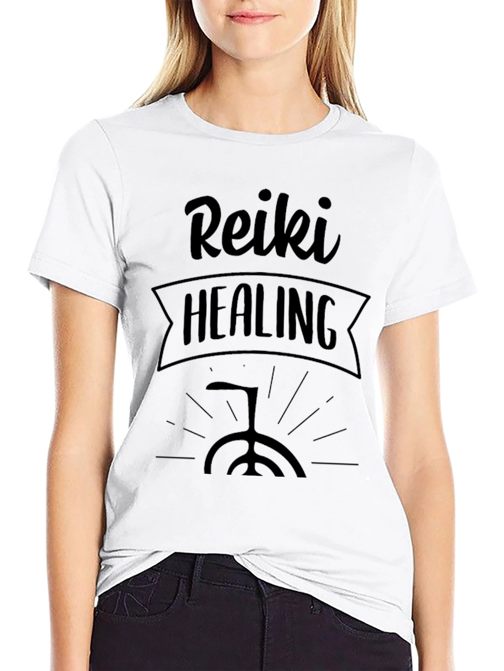 Reiki Healing Black Graphic Tee