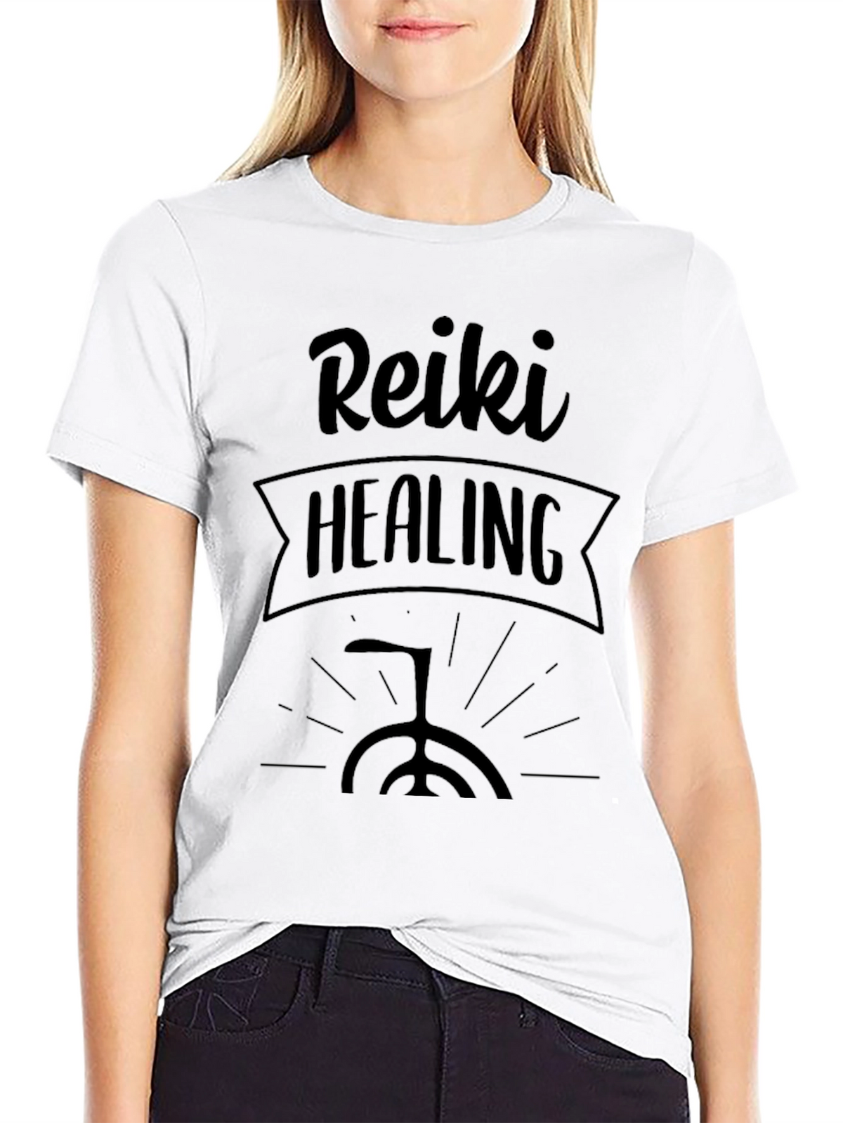 Reiki Healing Black Graphic Tee