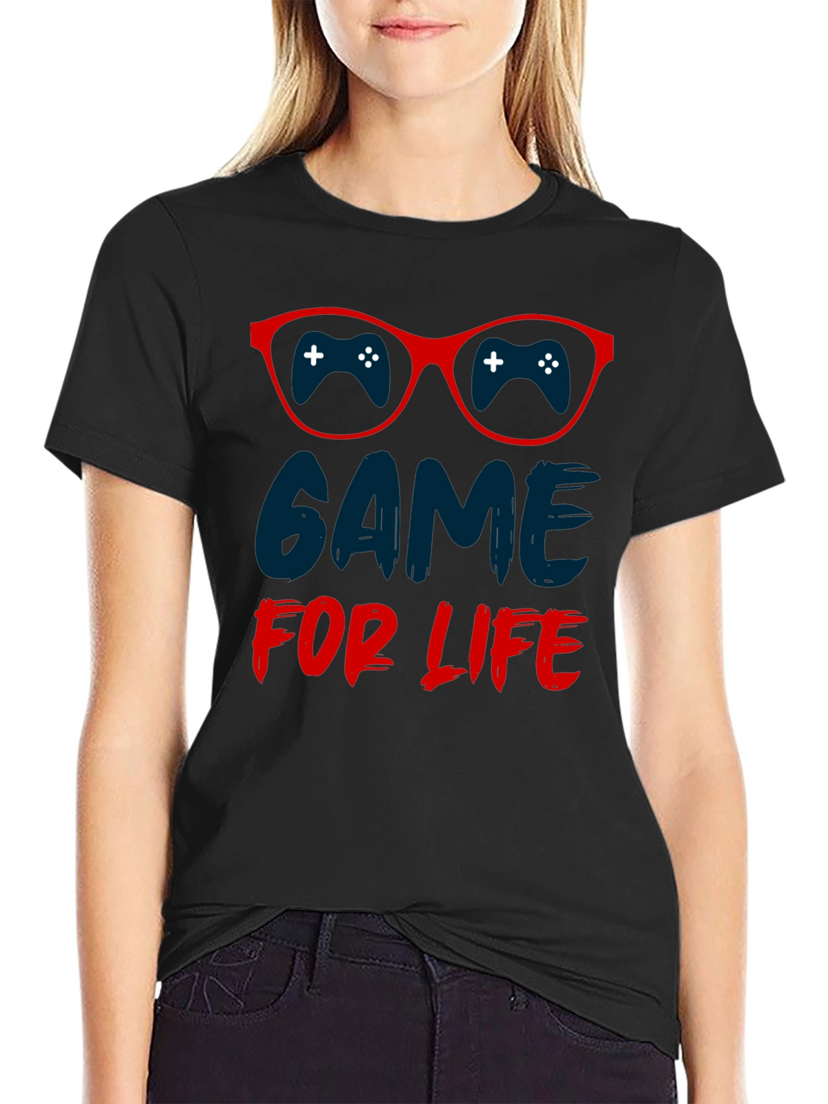 Game For Life T-Shirt Gamer Glasses Design