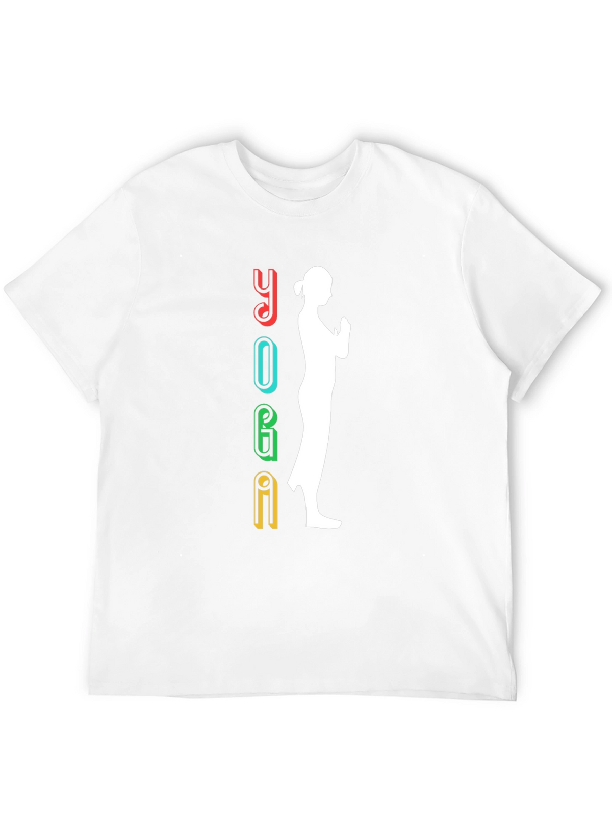 Yoga Silhouette Graphic Tee - Black Cotton Shirt