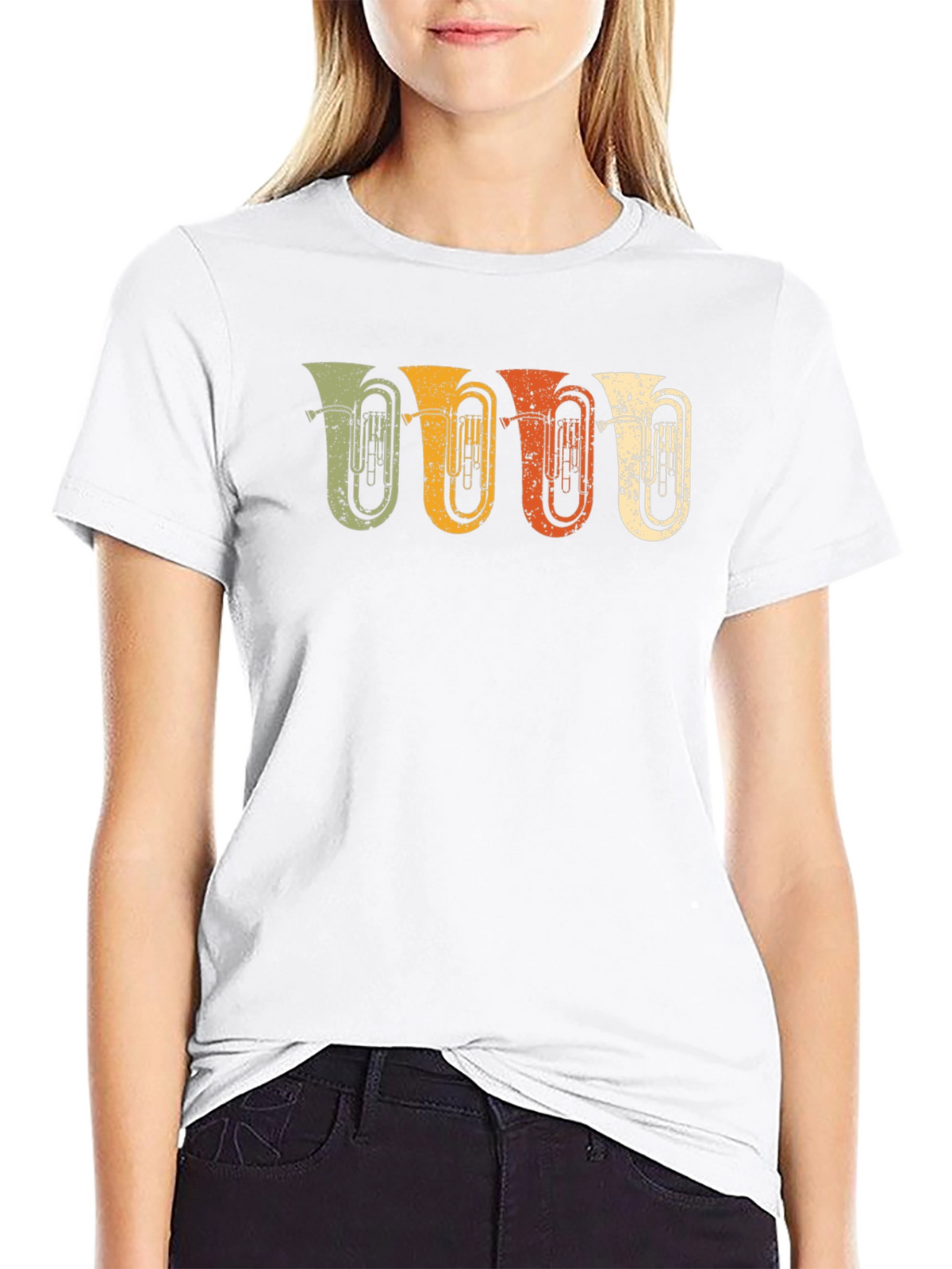 Retro Tuba Band T-Shirt - Music Lover Tee