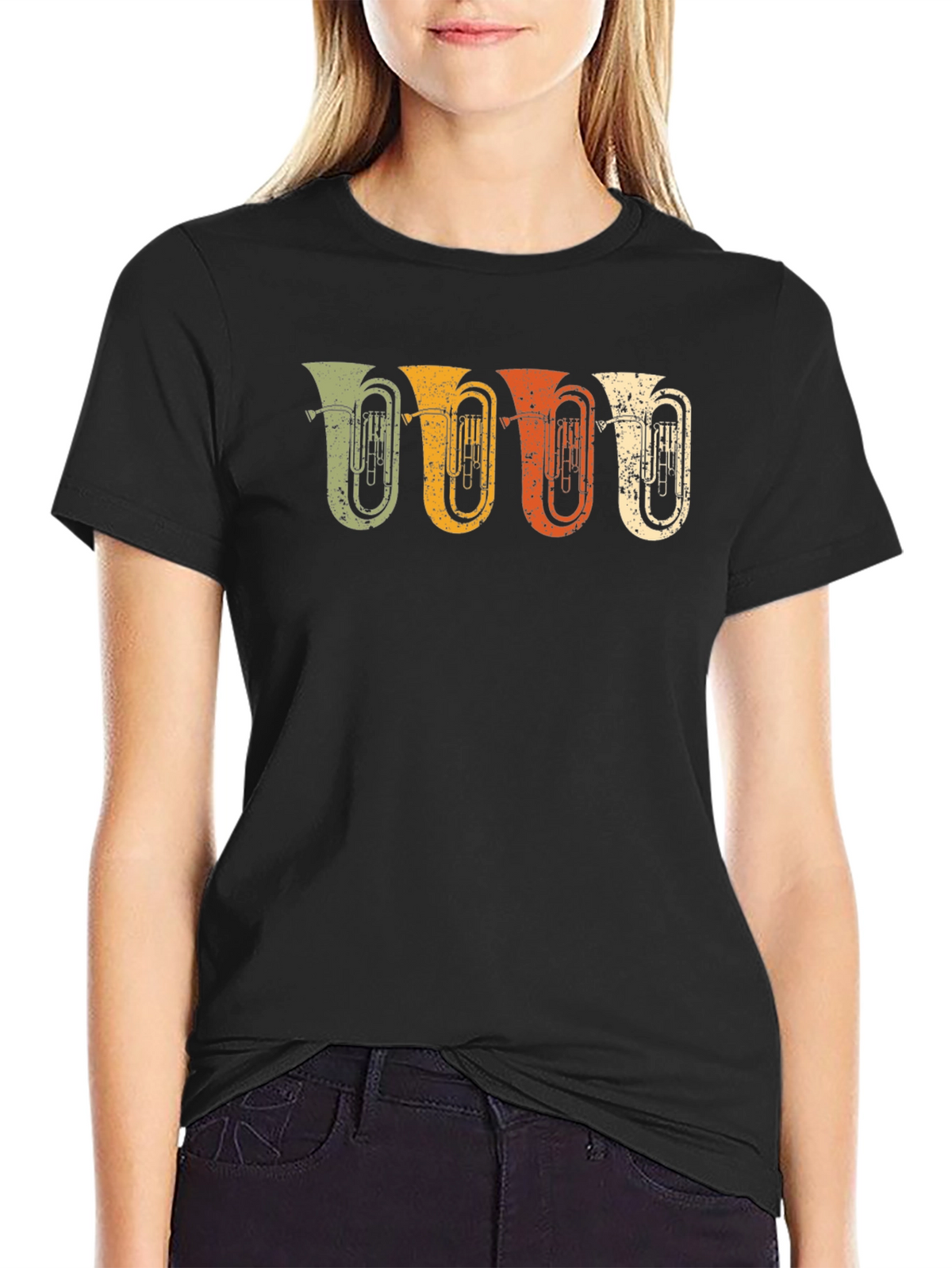 Retro Tuba Band T-Shirt - Music Lover Tee
