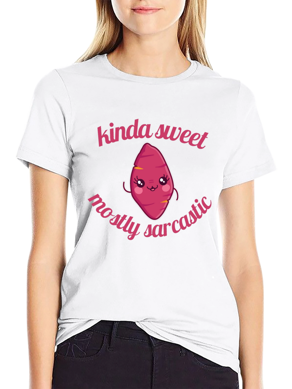 Kinda Sweet Mostly Sarcastic Kawaii Sweet Potato T-Shirt