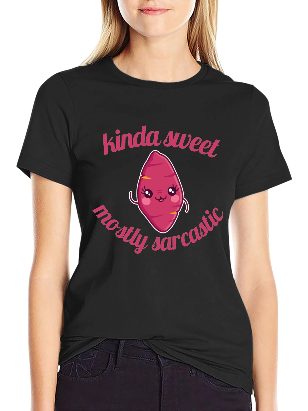 Kinda Sweet Mostly Sarcastic Kawaii Sweet Potato T-Shirt