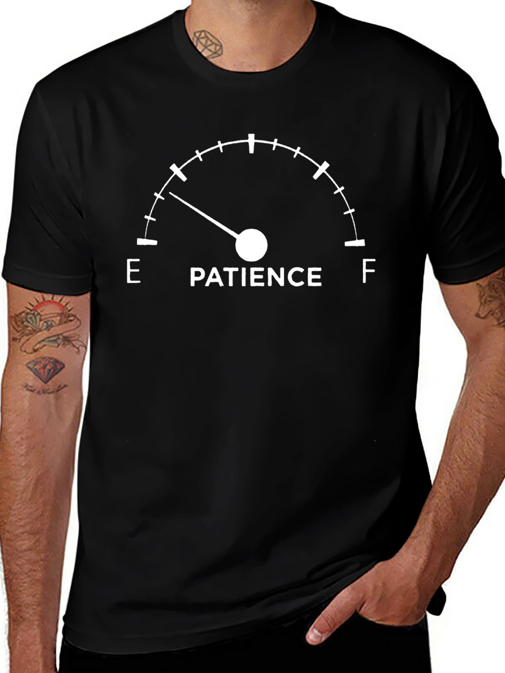 Patience Meter T-Shirt - Humorous Graphic Tee