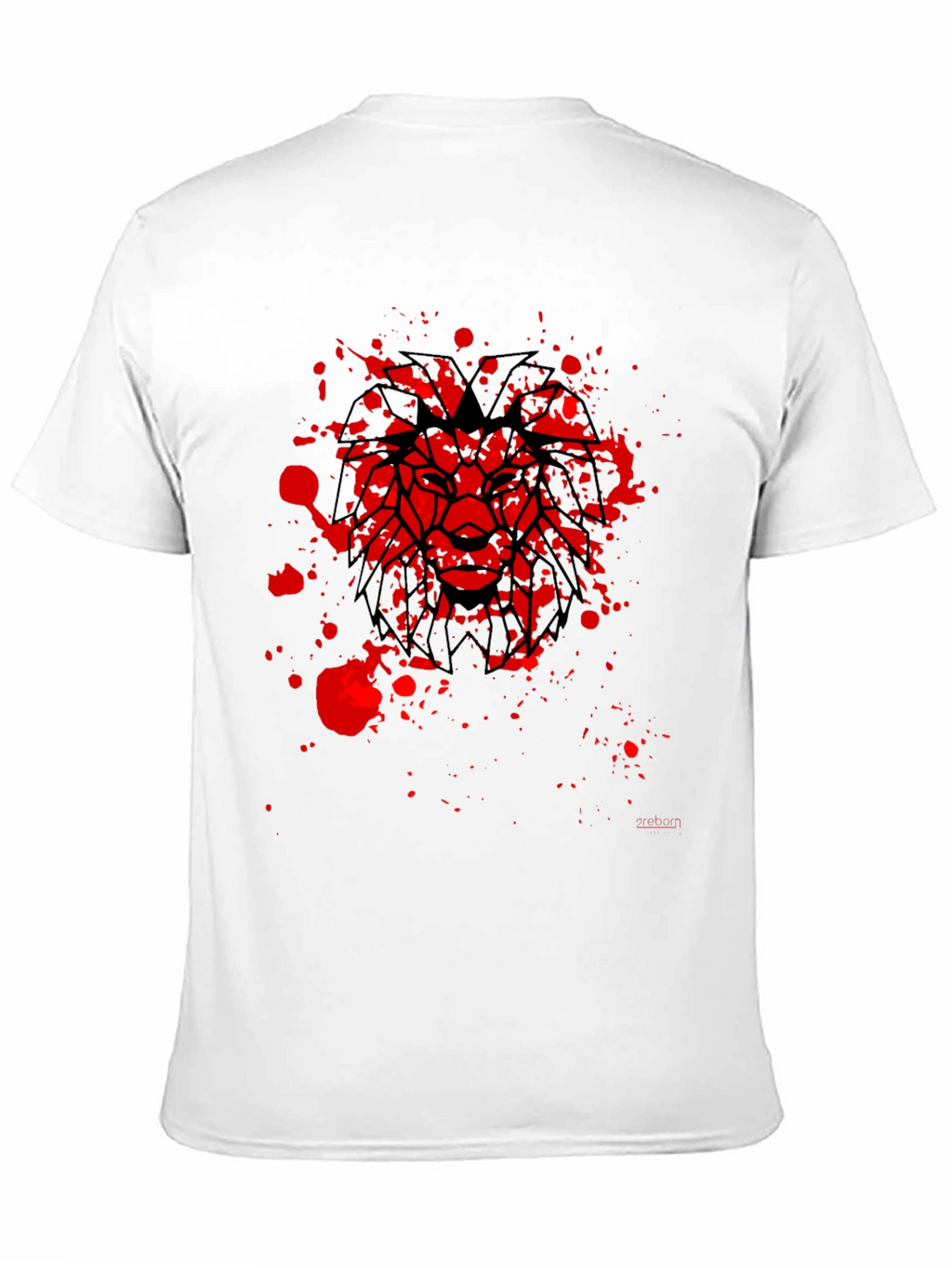 Lion Graphic Black T-Shirt - Geometric Bold Design