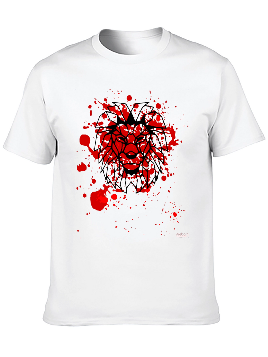 Lion Graphic Black T-Shirt - Geometric Bold Design