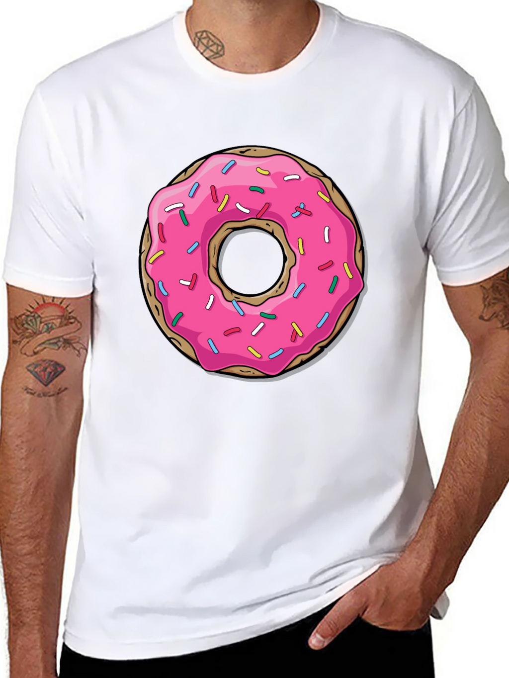 Pink Donut Graphic Tee - Casual Fun Style